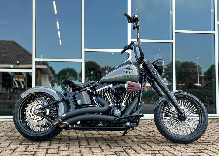 Grey Fatboy bobberstyle custom